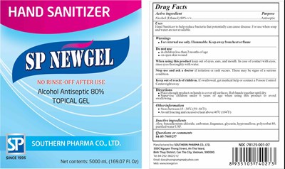5000 mL Label (5000 mL Sp Newgel 1)
